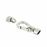 Fecho mosquetão em couro Zamak de 10 mm