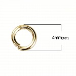 20 anéis de junção abertos 04 mm Ouro
