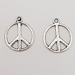 Pendente Peace & Love N°05 Prateado 