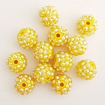 Conta de acrílico e strass 14 mm estilo shamballa N°01