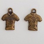 Charm Camisola de futebol Bola desportiva Bronze