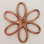 Pendente de flor em metal N°003 Cobre