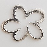 Pendente flor em metal N°004 Prata