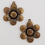 Pendente Flor em Metal N°007 Bronze