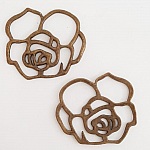 Pendente Flor em Metal N°011 Bronze