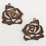 Pendente Flor em metal N°014 Bronze