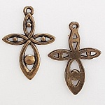 Pendente Flor em Metal N°028 Bronze