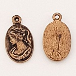 Charm Cameo mulher N°01 Bronze