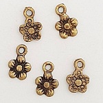 Pendente Flor em Metal N°035 Bronze