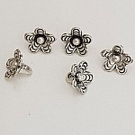 Pendente flor em metal N°039 Prata
