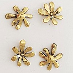 Pendente flor em metal N°043 dourado