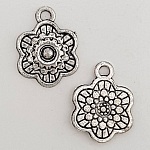 Pendente flor em metal N°047 Prata