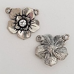 Pendente flor em metal N°061 Prata