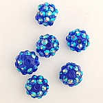 Conta acrílica e strass de 10 mm estilo shamballa N°03