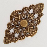 Pendente Flor em metal N°097 Gravação em bronze