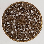 Pendente Flor em Metal N°100 Gravação em bronze