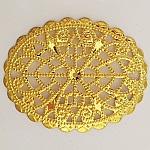 Pendente Flor em Metal N°103 Gravação a ouro