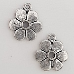 Pendente flor em metal N°115 Prata