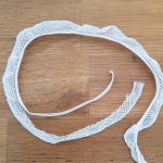 Renda elástica branca de 4,5 mm para coser