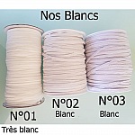 Máscara plana elástica 5 mm Branco X 20 Metros N°03