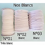 Elástico plano 5 mm Branco N°03 X 10 Metros