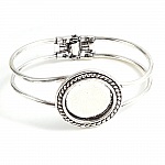 1 Bracelet support cabochon + 1 cabochon verre 20mm N°03