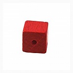 10 Contas de madeira cubo / quadrado 10 mm vermelho