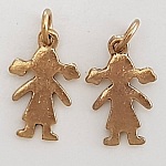 Charm Criança N°48 Menina Bronze