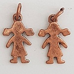 Charm para crianças N°48 Menina Cobre