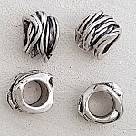 Conta tubular prateada N°06