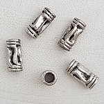 Conta tubular prateada N°09