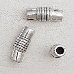 Conta tubular prateada N°10