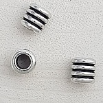 Conta tubular prateada N°12