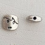 Conta de metal Boy 3D prata N°02