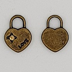 Amuletos coração N°14 B e Strass