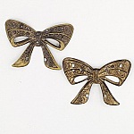 Pendente nó N°06, conector de nó em filigrana em metal bronze fino 39 x 26 mm