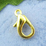 10 mosquetões 12 x 07 mm banhados a ouro