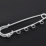 Conjunto de 20 alfinetes de enfermeira prateados 5 anéis 70x20mm N°004