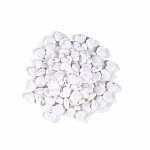 Laço elástico com fivela de borracha branca em forma de coração N°04 x 10 peças