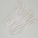 10 fitas de cordão elástico branco com fivela ajustável para fixação da máscara. N°02.