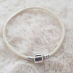 Pulseira de clipe europeia Plain 01 DE 15 A 23 CM Marfim