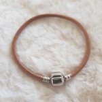 Pulseira de clipe europeu Plain 01 DE 15 A 23 CM Natural