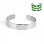 Pulseira de punho de 10 mm em aço inoxidável N°02
