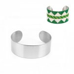 Pulseira de punho em aço inoxidável de 20 mm N°03