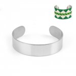 Pulseira de punho em aço inoxidável de 15 mm N°04