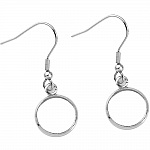 20 suportes para brincos 16 mm N°06 Prata