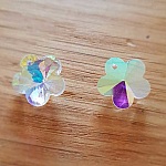 Pingente de flor em vidro facetado N°04-01