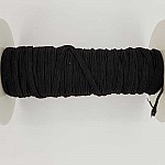 Máscara plana elástica 5 mm preta n°03 por metro