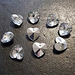 Pingente coração em vidro facetado N°01-01