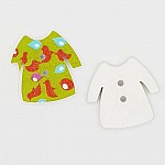 Vestido verde com botões de madeira N°02-01